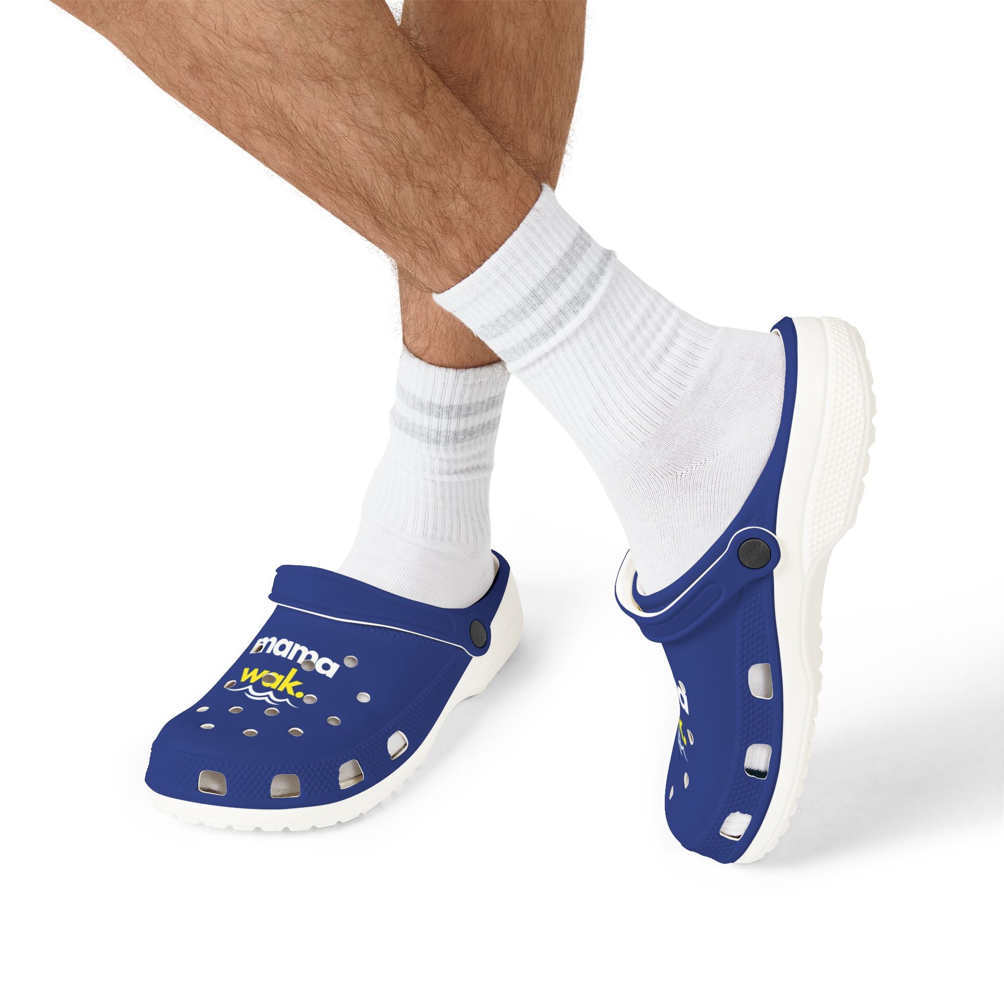 Mama Walk EVA Foam Clogs – Lightweight Navy Garden & Beach Shoes