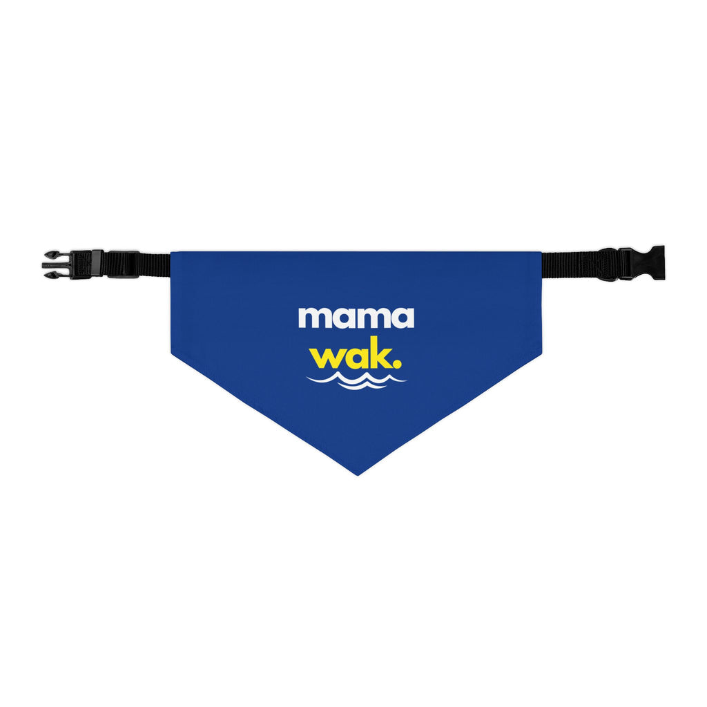 Bandana Collar  'mama wak.' Blue Pet Bandana for Dogs & Cats
