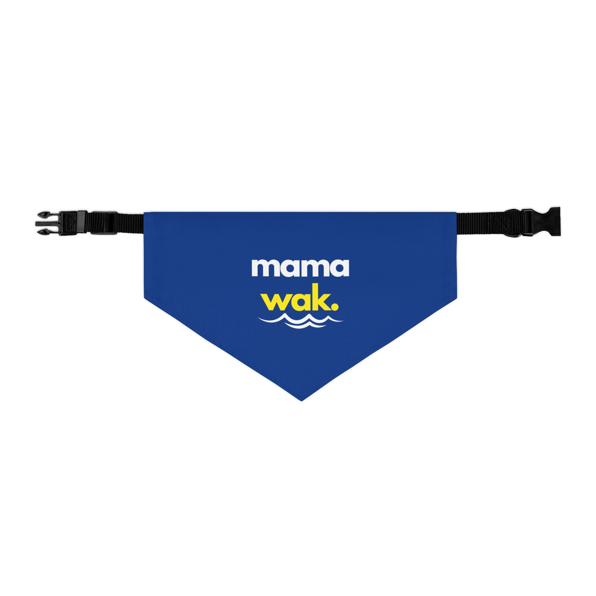 Bandana Collar  'mama wak.' Blue Pet Bandana for Dogs & Cats